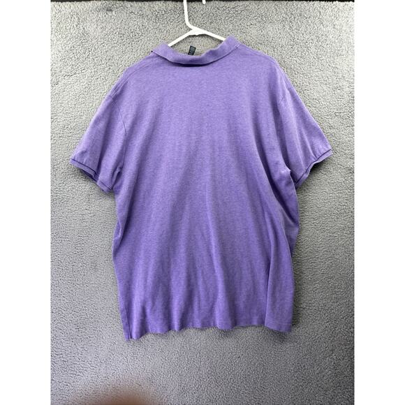 Polo Ralph Ralph Shirt XXL Custom Fit Purple Short Sleeve Green Pony Golf 2XL - Picture 8 of 13
